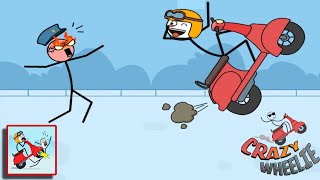 Crazy Wheelie (WEEGOON) - All Levels 1-50 - Funny Stickman - Gameplay Walkthrough Android iOS screenshot 2