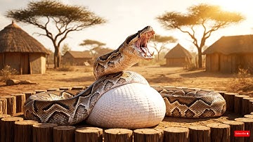 rescue animal : Brave Villagers Rescue Lion Cub from Giant Python