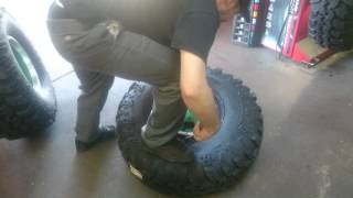 How to mount off road tires with no tire machine