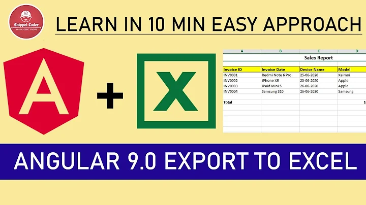 [Angular] Export to Excel | SnippetCoder | LEARN.CODE.CREATE | HD Video