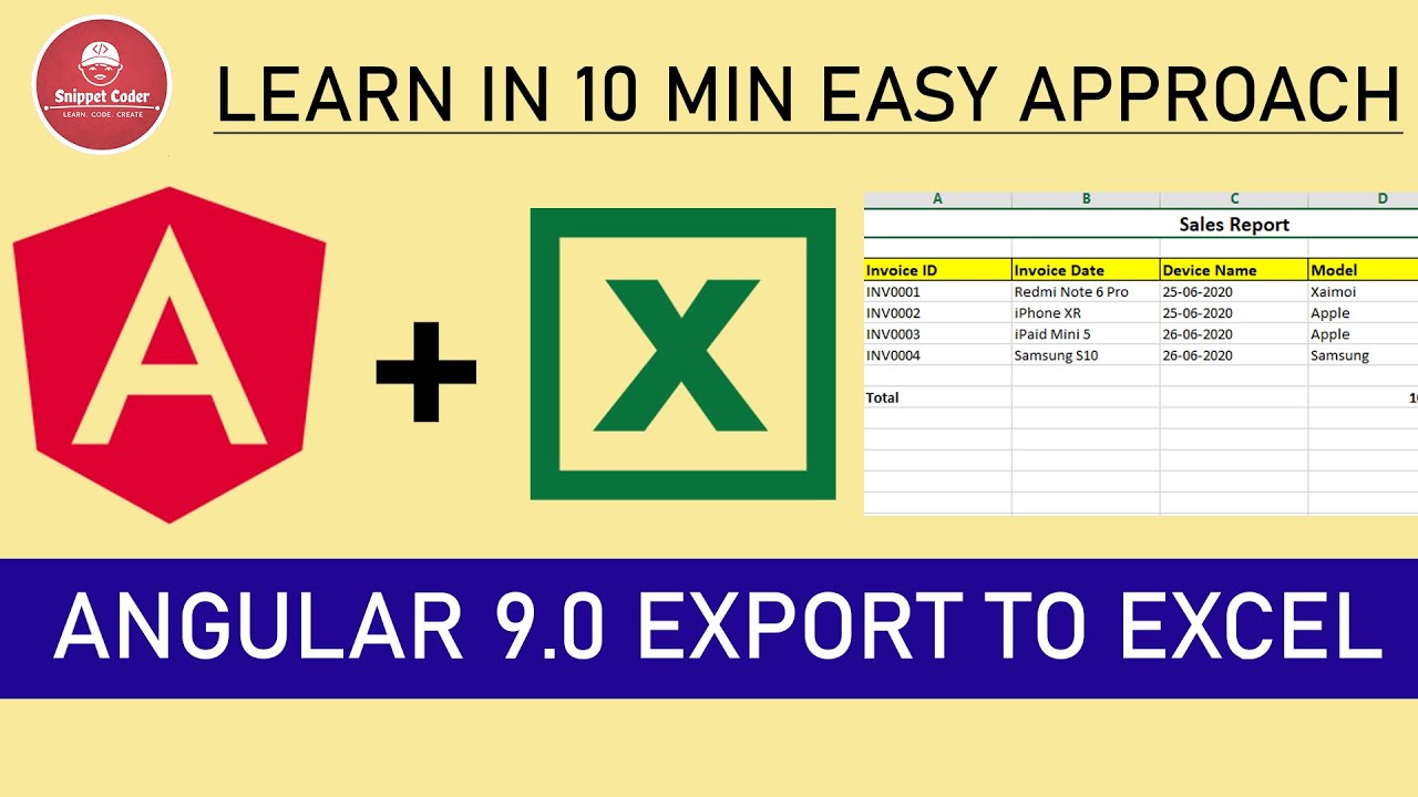 [Angular] Export To Excel | Snippetcoder | Learn.Code.Create | Hd Video