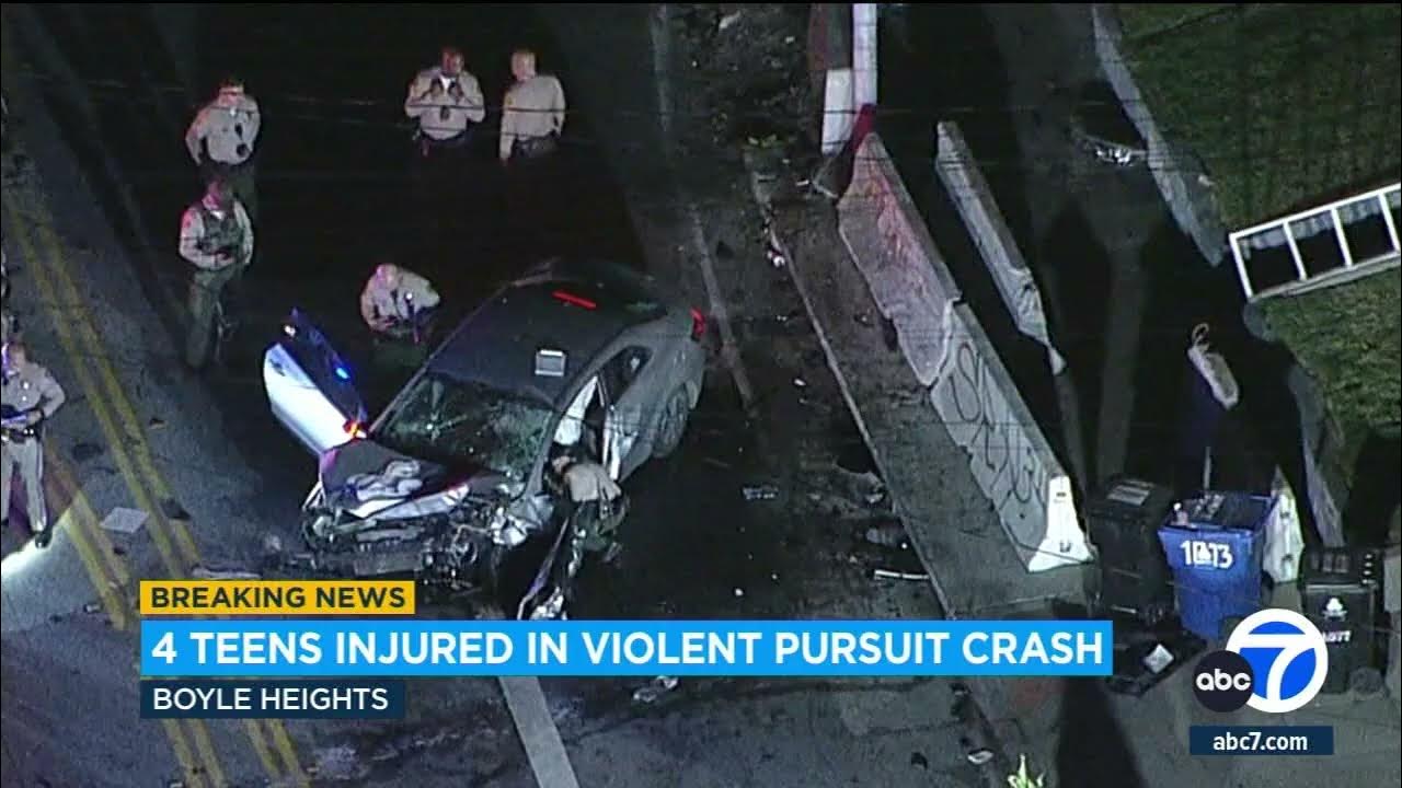 4 juveniles injured in Boyle Heights crash after sheriff's chase YouTube