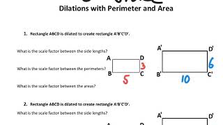 8th Grade Dilations with Perimeter and Area