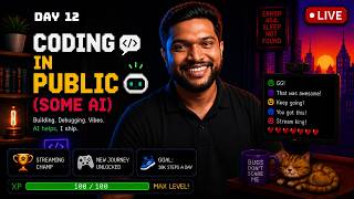 Day 12 Live Coding in Public - Building Tier List Maker | Career Talks | GitHub Down #buildinpublic