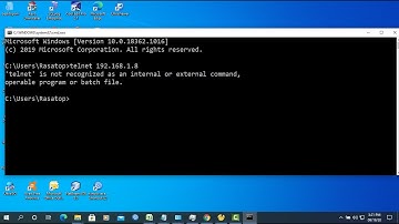 telnet is not recognized as internal or external command and solved with turn on service windows 10