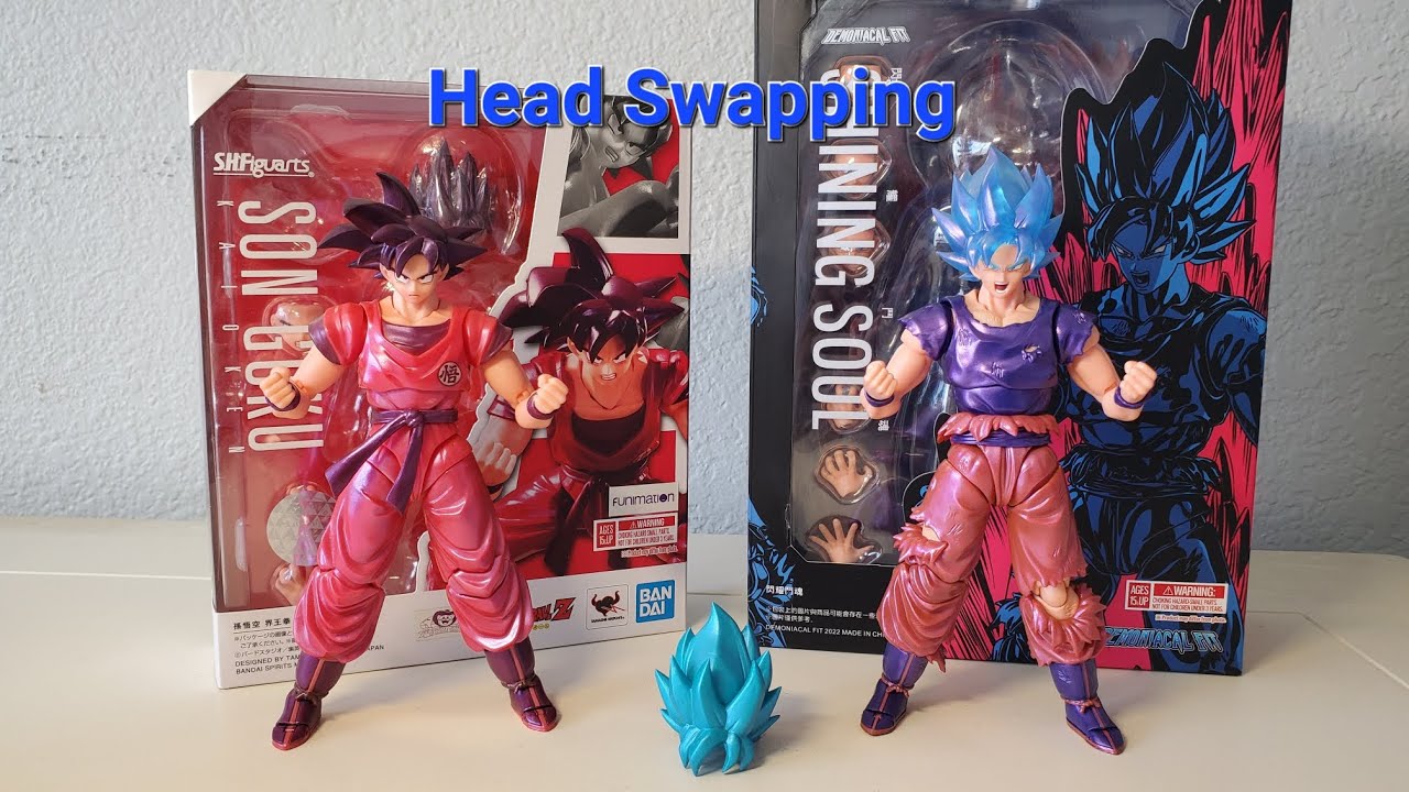 S.H.Figuarts Goku Kaioken / Shinning Soul Demoniacal Fit Head/Face  Swapping. 