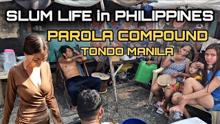 UNBELIEVABLE SLUM LIFE in MANILA | AMAZING WALK at PAROLA COMPOUND TONDO MANILA PHILIPPINES [4K] 🇵🇭