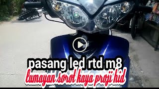 ganti lampu depan Jupiter z menggunakan LED