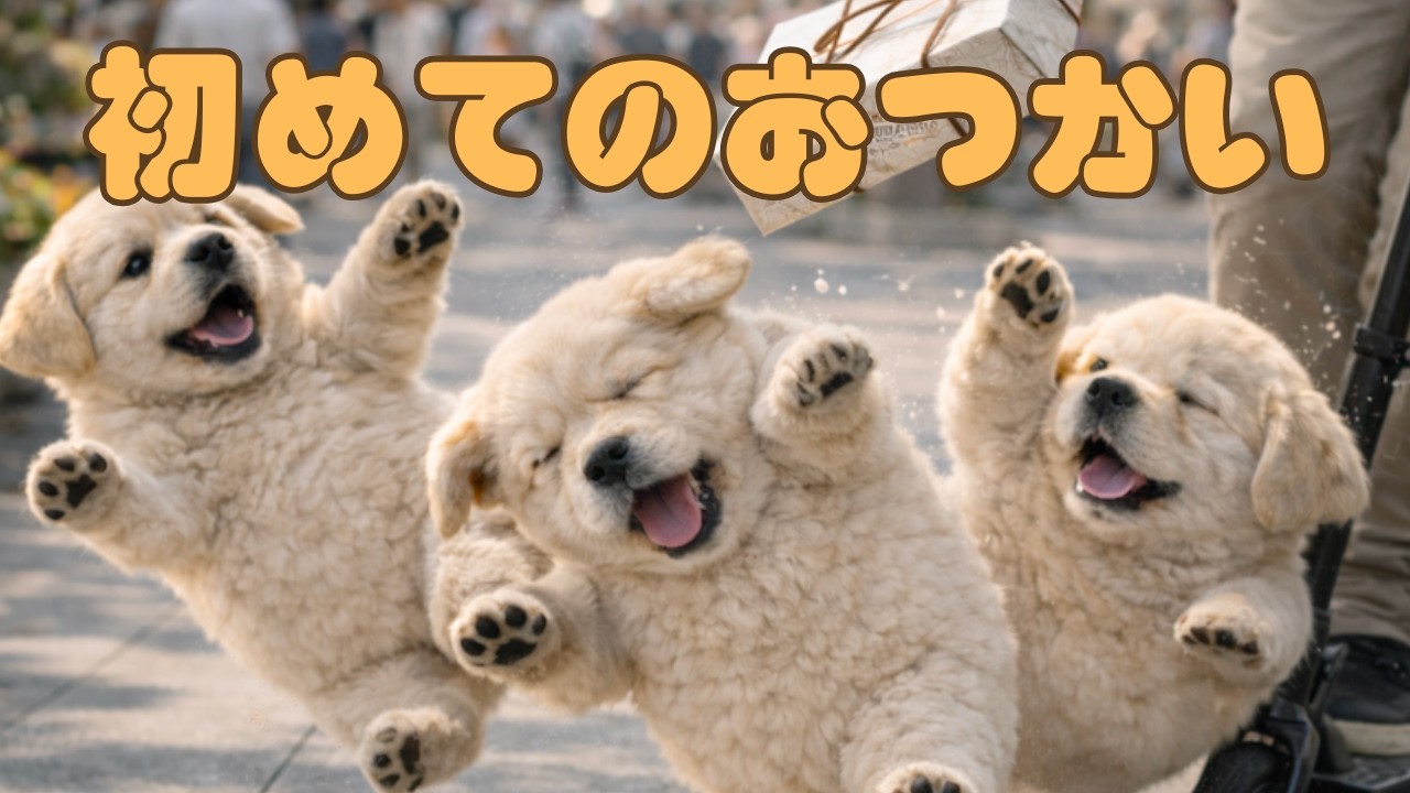 【パニック】初めてのおつかい。3匹の冒険はどうなる？🐶🐶🐶