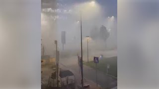 Nubifragio a Milano: i video della tempesta nella notte