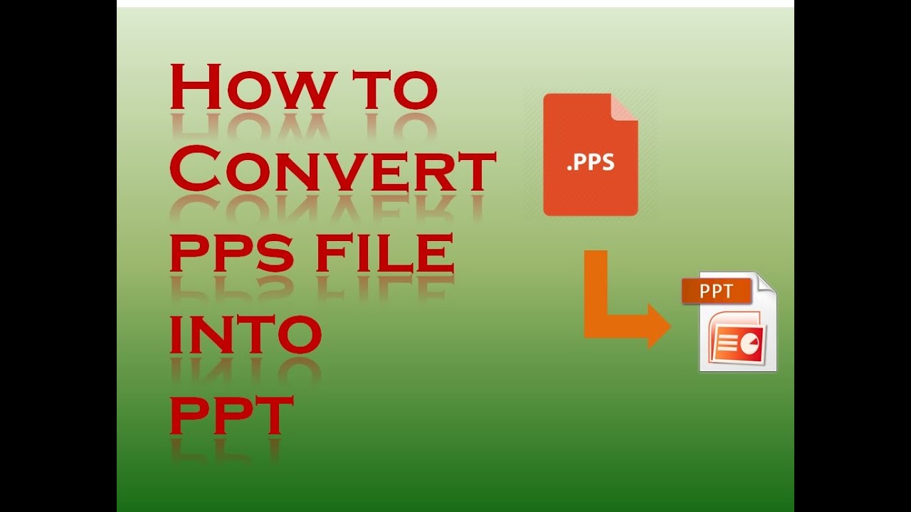 how to convert powerpoint slideshow to powerpoint presentation