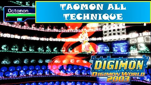 Digimon World 2003 Gameplay - Taomon All Technique & Signature Move