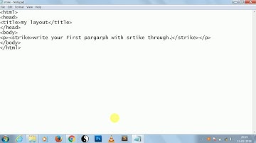How to Create strike using Strike Tag in HTML.