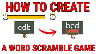 How to create word scramble games? | Easy way to create game | Online Games | ProProfs screenshot 2