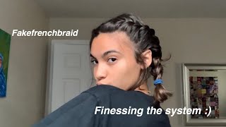 How to FAKE FRENCH BRAID:)