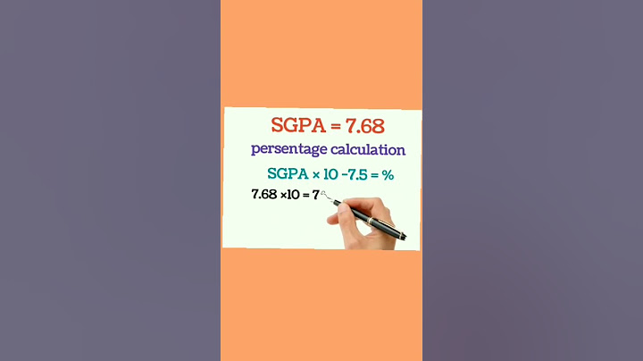 SGPA TO PERSENTAGE CALCULATION