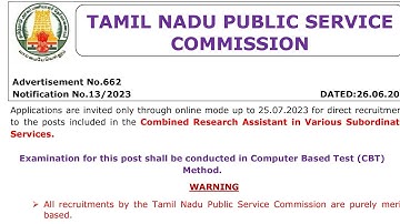 TNPSC new notification 2023 | combined research assistant notification @EverythingTamil