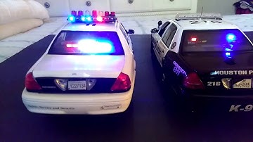 1:18 police interceptors 10 pattern light bar