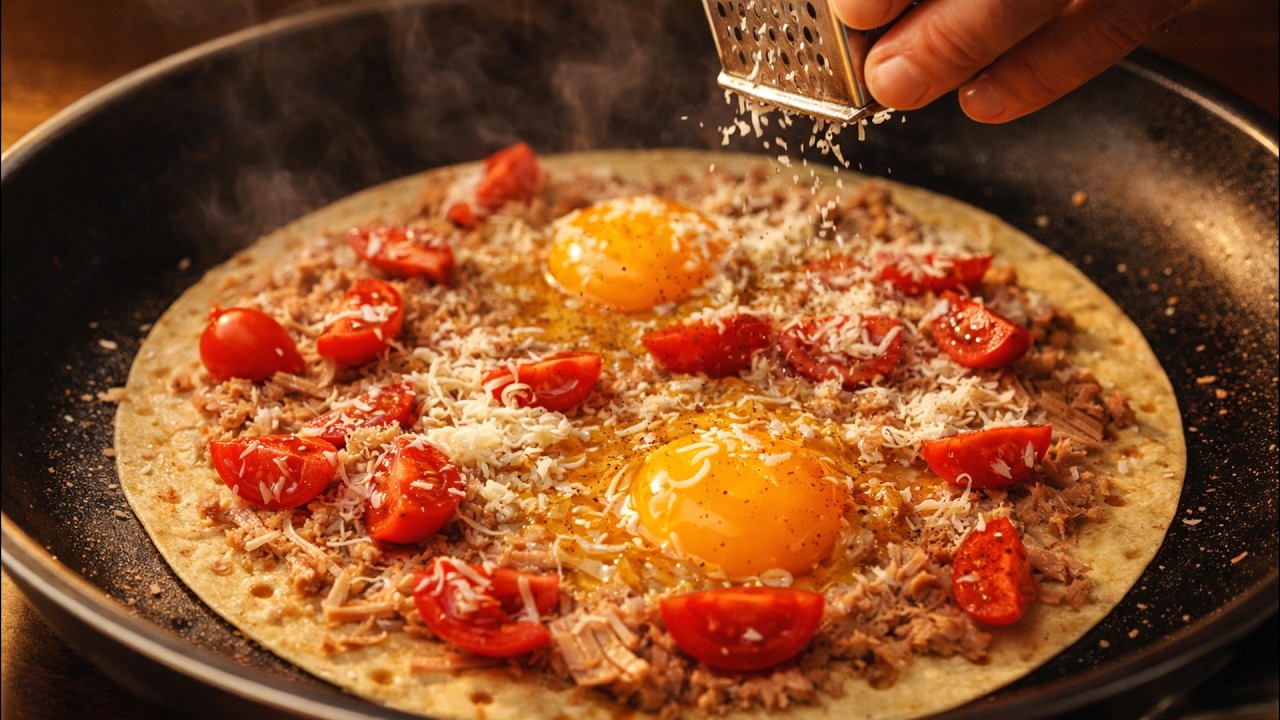 Tuna, Egg, and Cheese Tortilla – A Quick and Hearty 10-Minute Recipe| Besten Rezepte Essen