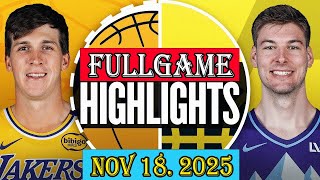 Los Angeles Lakers Vs Utah Jazz Fullgame Qtr Nov 18.2025 Highlights Nba Highlight