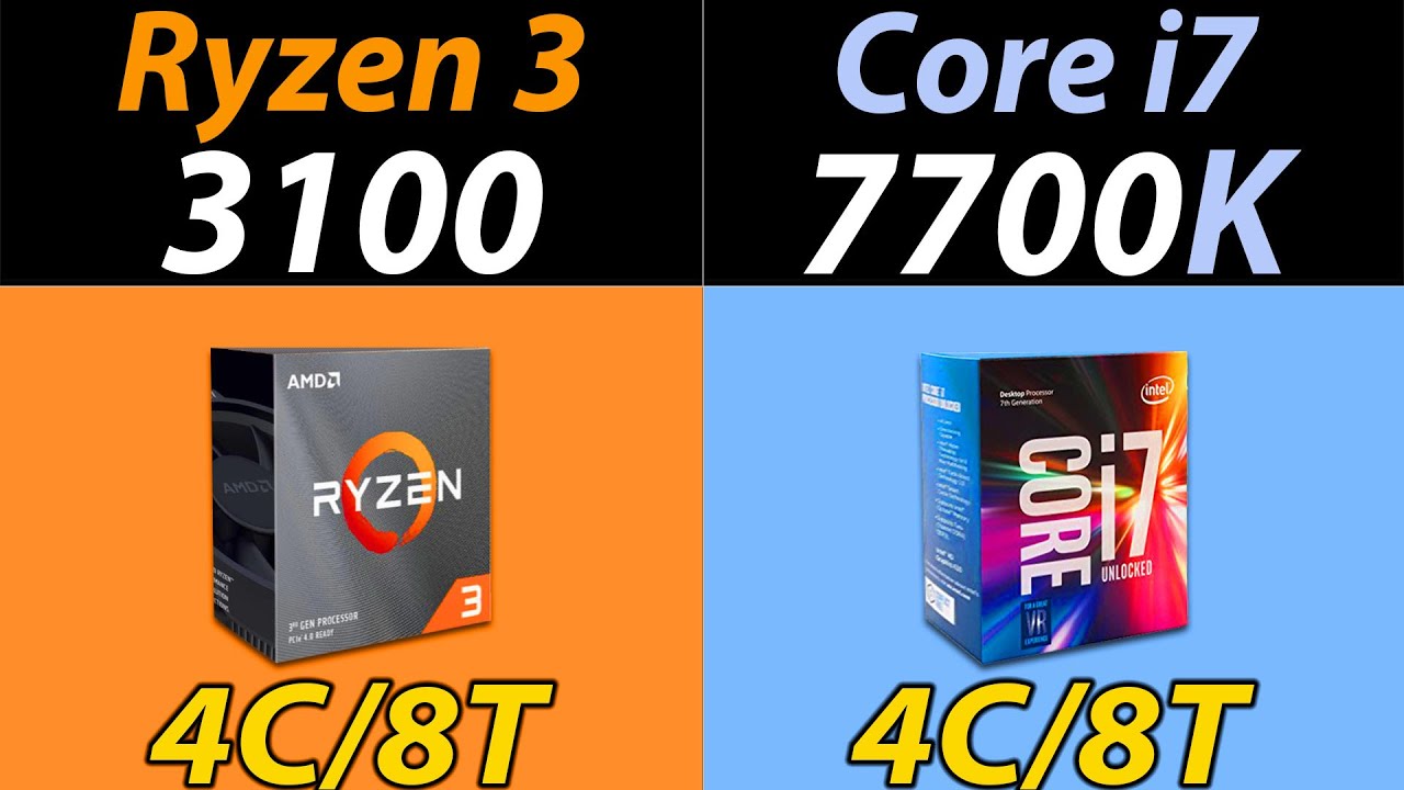 R3 3100 Vs. i7-7700K | How Much Performance Difference..?? - YouTube