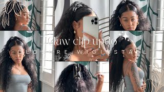 HOW TO: CLAW CLIP UPDO ON A WIG | BLACK GIRL |  UNICE HAIR | ALEXIS JONES