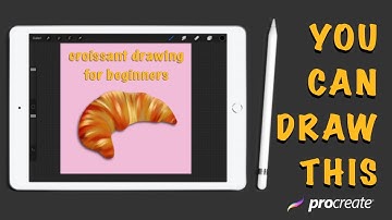 CROISSANT DRAWING FOR BEGINNERS IN PROCREATE   -  How to Draw Croissant in Procreate for Beginner