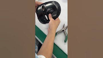 Workers are assembling the eye part of the luminous mask, which is a laborious job #flash#mask