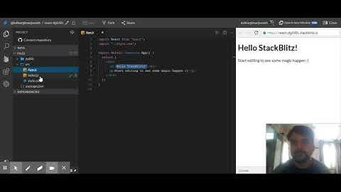 Getting started with StackBlitz react project