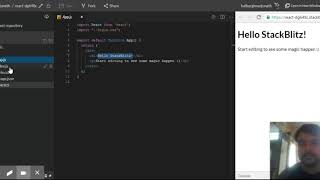 Getting started with StackBlitz react project