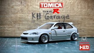 Tomica Premium Honda Civic EK 9 Type R 1/64 custom diecast (simple build)