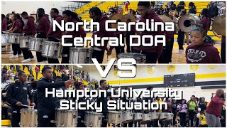 North Carolina Central DOA VS Hampton University Sticky Situation | HSHS Drum Competition 2023 | 4K