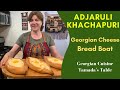 Georgian cheese bread boat  adjaruli khachapuri