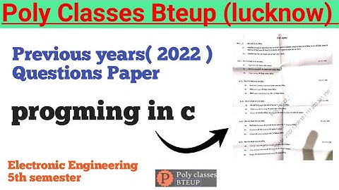 programming in c previous year question paper #bteup