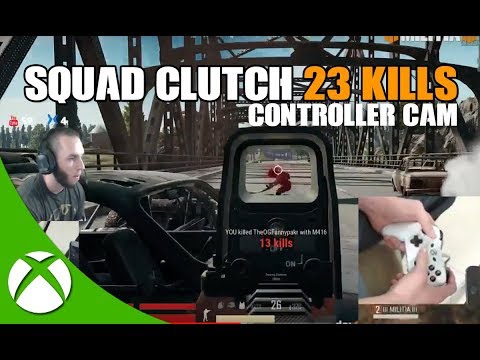 CLUTCH 23 KILLS w/ CONTROLLER CAM PUBG XBOX STORYTIME FOR BLOODBRINGER | PLAYERUNKOWN'S BATTLEGROUND