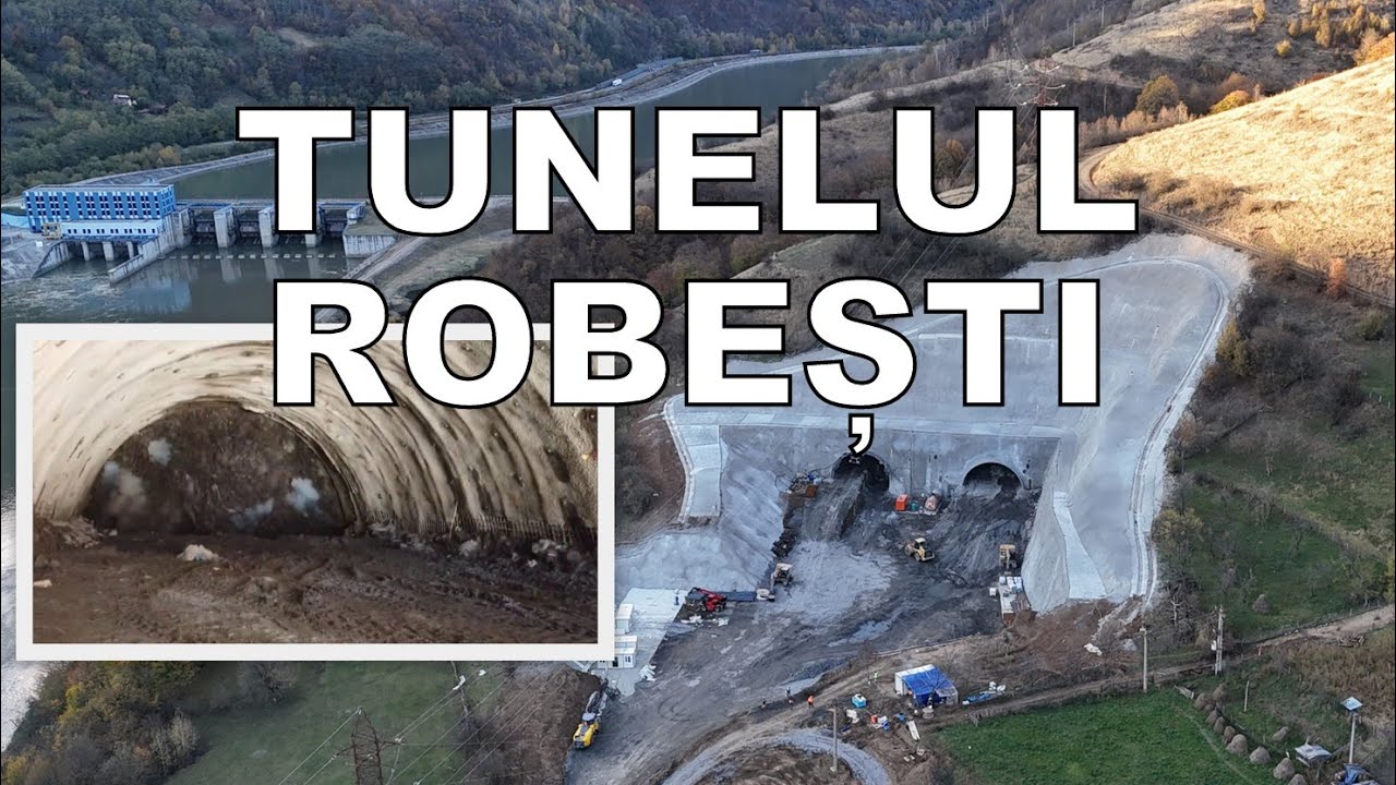 ȘANTIER. Tunelul Robești pe Autostrada Sibiu - Pitești, tot mai spectaculos