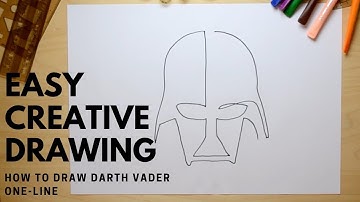 How to draw Darth Vader one-line