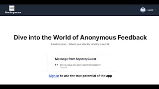 Feedonymous: An Anonymous Messaging Platform | Developed by Anurag Badwahe