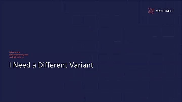 Lightning Talk: I Need a Different Variant in C++ -  Robert Allan Hennigan Leahy - C++ on Sea 2023