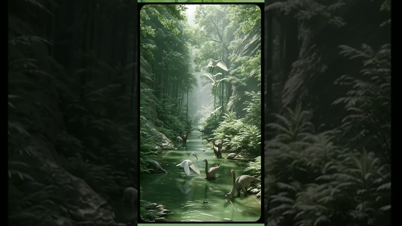 Back on Prehistoric Lives,where dinosours, egrets and other creatures are existed.