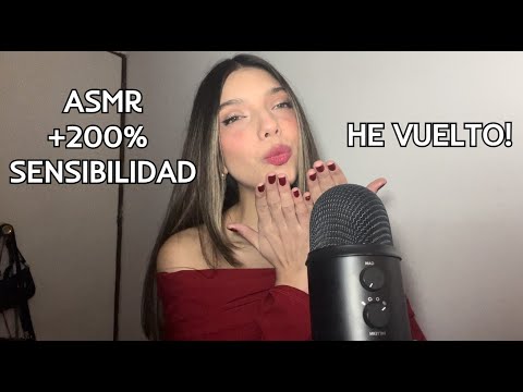 ASMR CON +200% DE SENSIBILIDAD, SUSURROS DENTRO DE TUS OIDOS Y SONIDOS FAVORITOS | HE VUELTO!!
