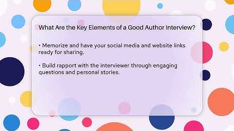 What Are the Key Elements of a Good Author Interview? - The Prose Path