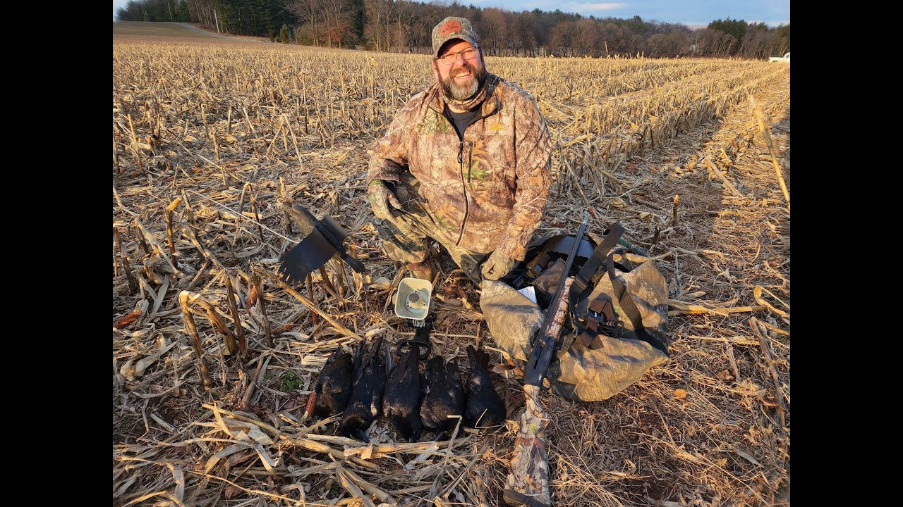 Crow Hunting with motion decoys in the heavy winds works!!! YouTube