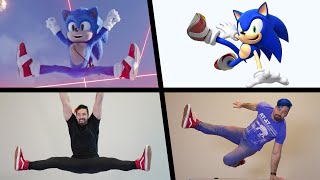 ALL Sonic Stunts In Real Life - (Movie + Games & MORE!) screenshot 3