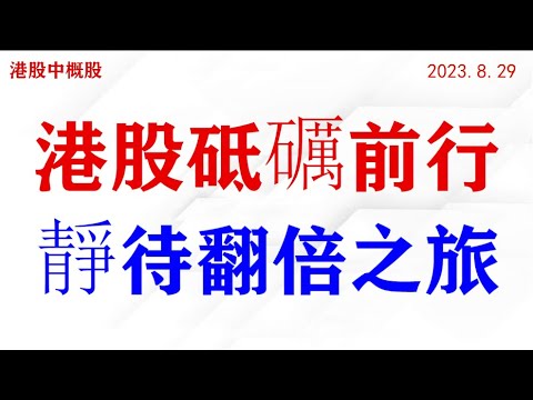 港股中概股在懷疑中前行，恆指和恆生科技在支撐處反彈。(2023.8.29)