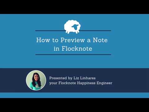 How to Preview a Note in Flocknote