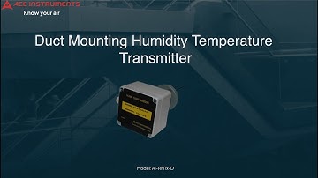 Duct Mounting Humidity Temperature Transmitter | HVAC Duct Humi-Temp Sensor | Ace Instruments