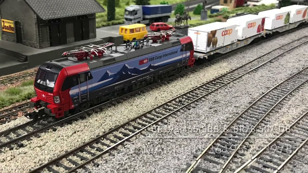 Br193 465 SBB Cargo International mit COOP + Br78 507 DB mit eilzug