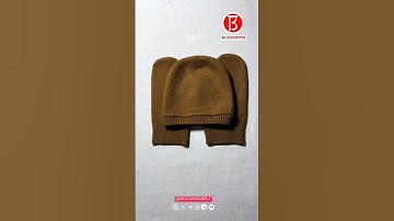 Twee mouwen omgevormd tot een hoed en handschoenen