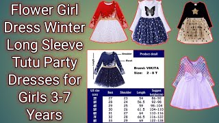 Flower Girl Dress Winter Long Sleeve Tutu Party Dresses for Girls 3-7 Years|Winter collections screenshot 1